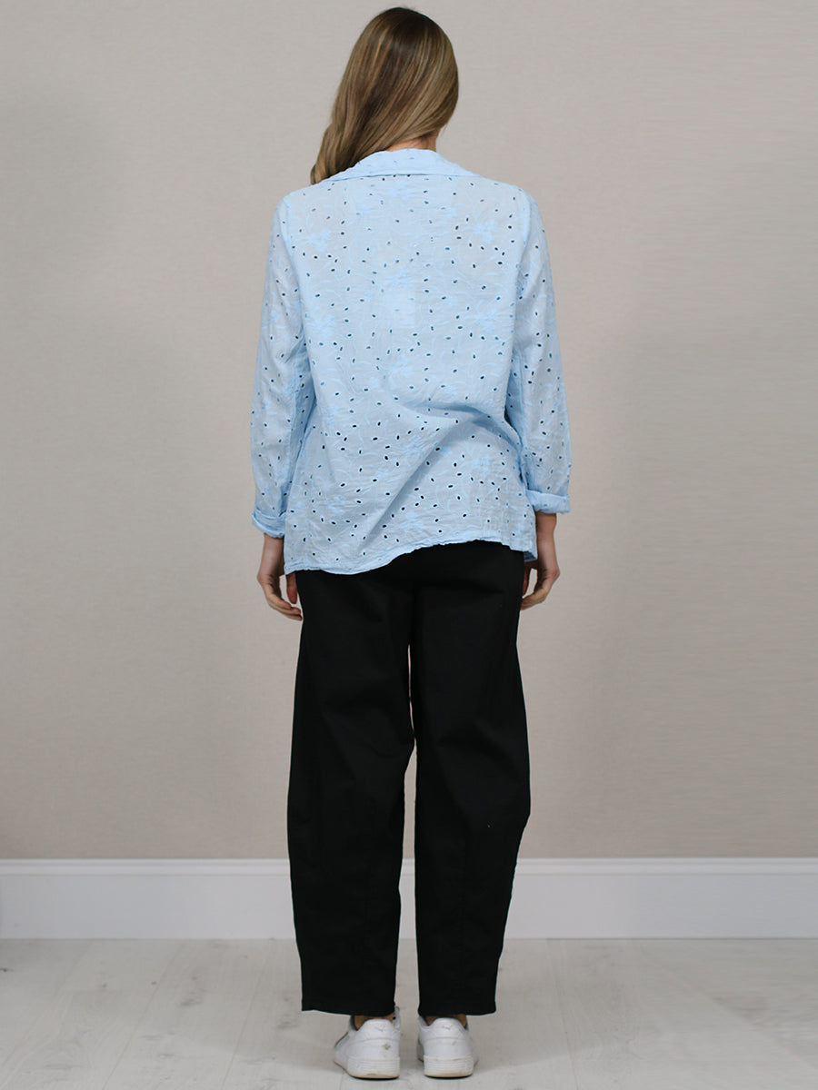 Broderie Eyelet Formal Collar Jacket