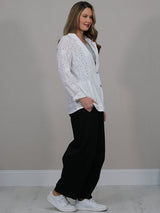 Broderie Eyelet Formal Collar Jacket