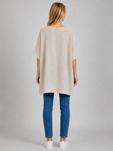 Plain Front Pocket Corsage High Low Top