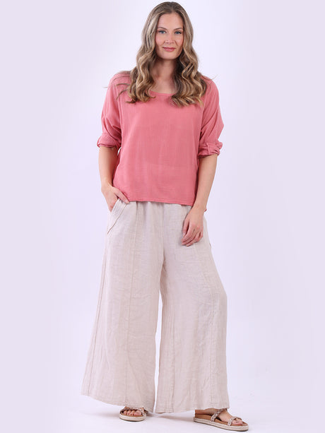 Plain Cotton Summer Baggy Crop Top