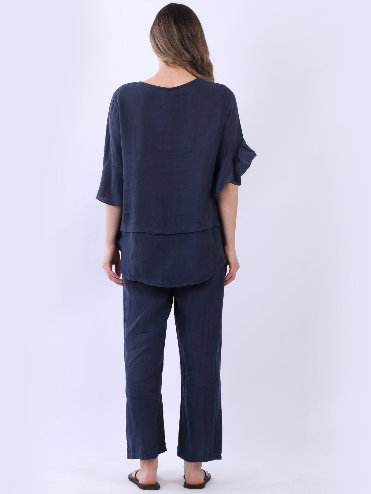 Bell Arms Solid Linen Baggy Top