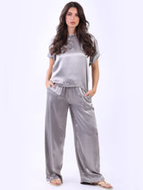 Satin Crop Top Mocha