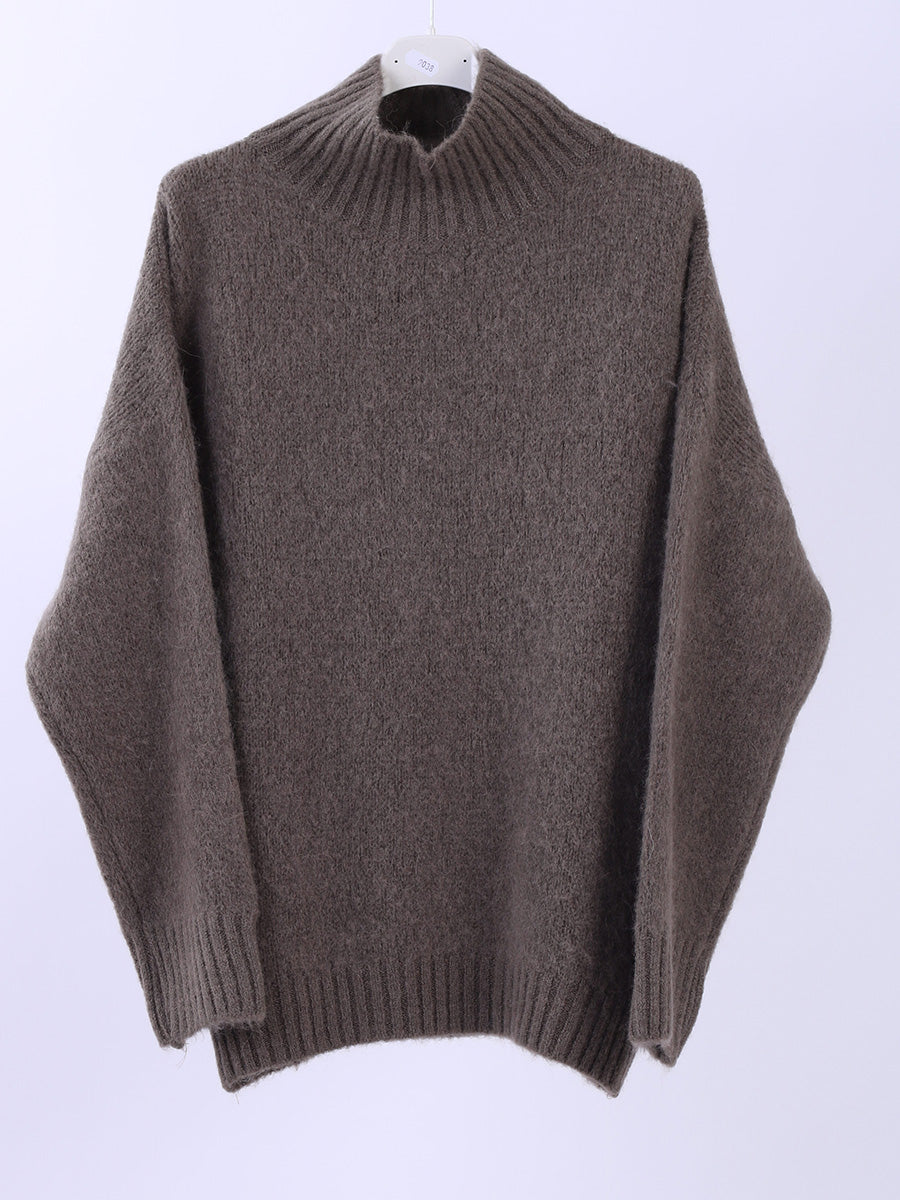 Plain Knitted Crop Woolen Jumper