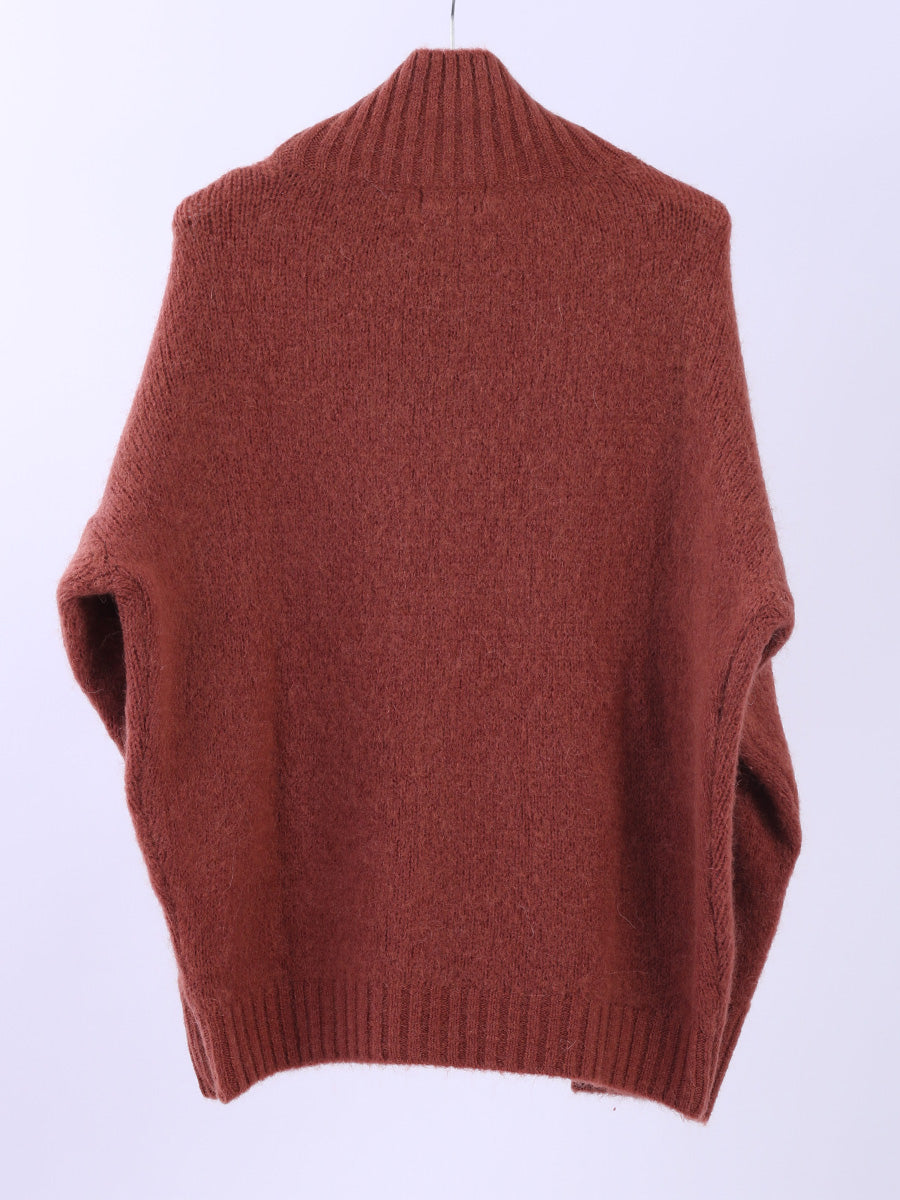 Plain Knitted Crop Woolen Jumper