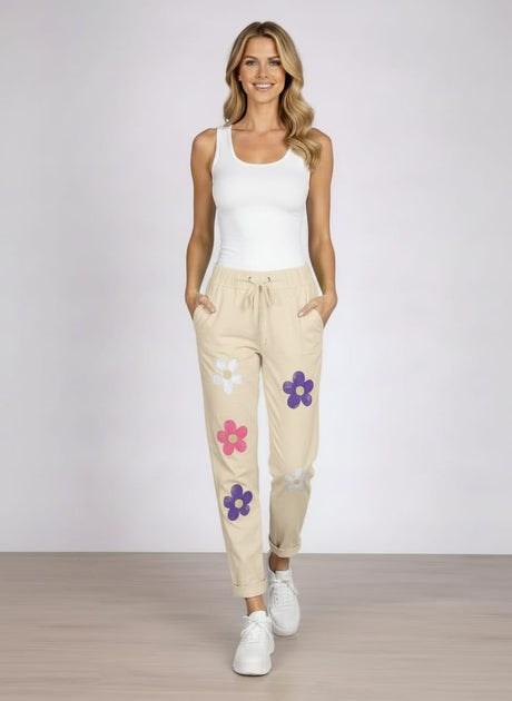 Floral Print Ladies Magic Pant