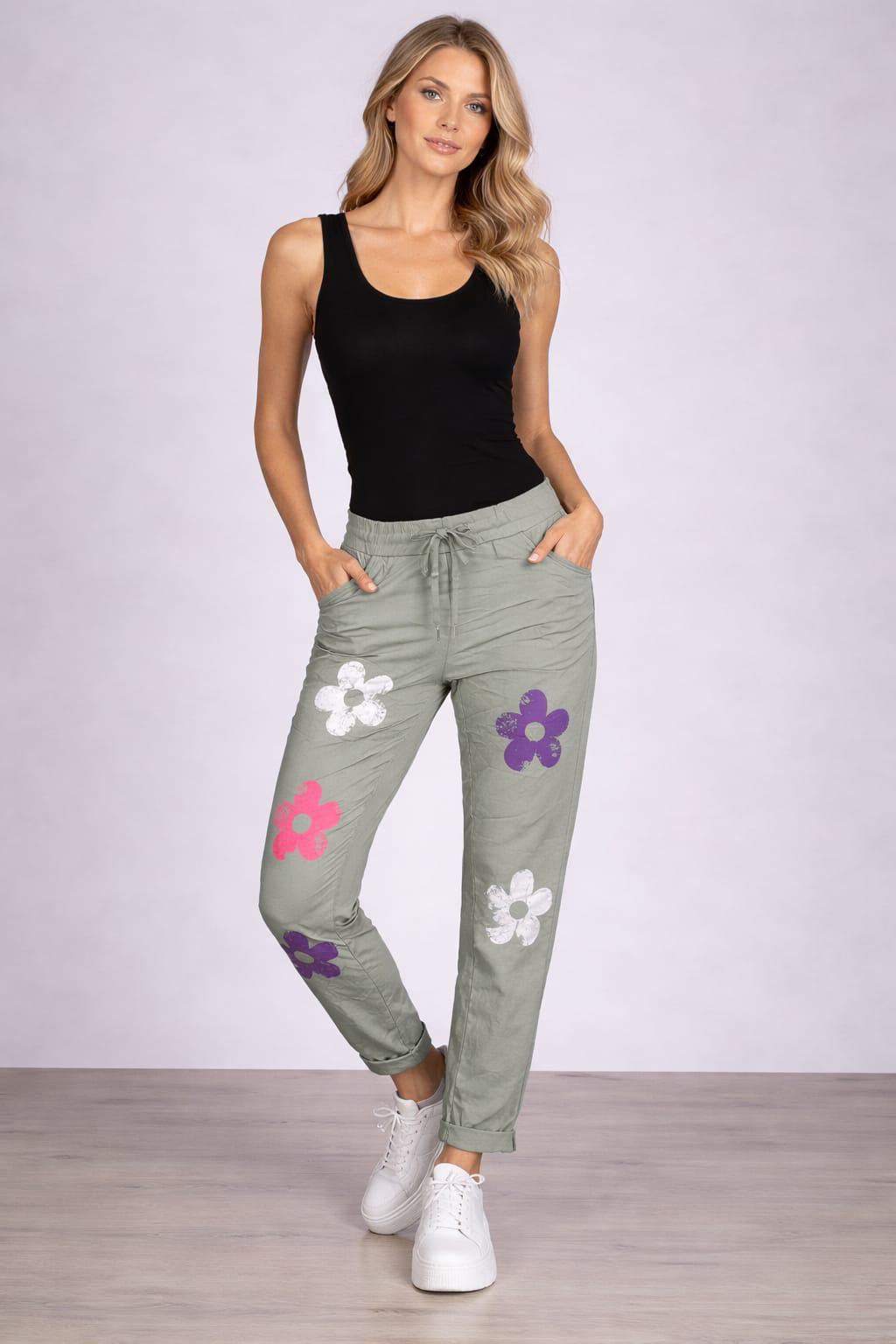 Floral Print Ladies Magic Pant