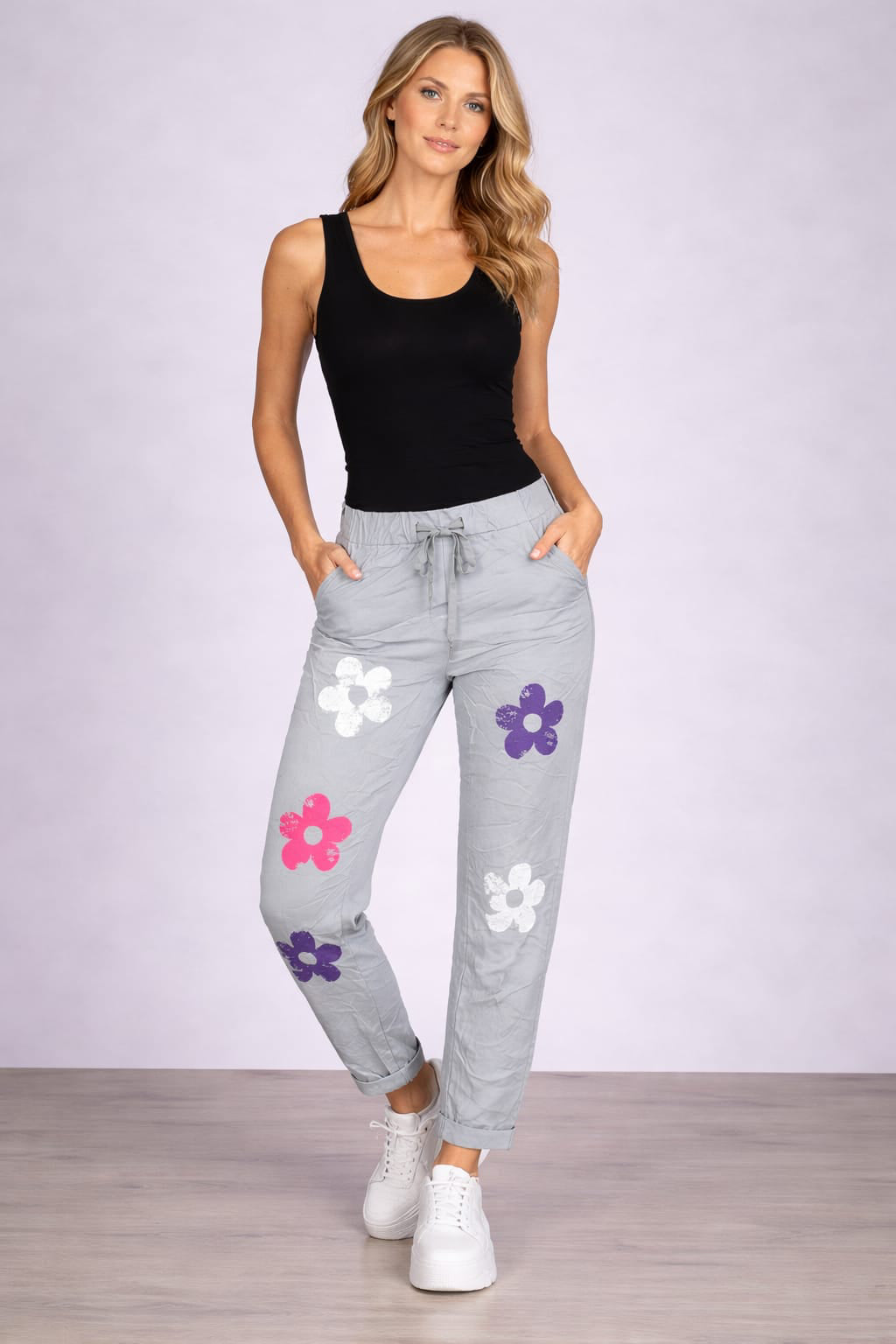 Floral Print Ladies Magic Pant