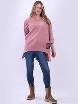 Plain Corduroy Lagenlook Hi-Lo Top