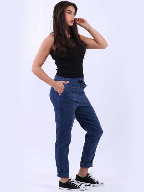 Ladies Universal Fit Cotton Corduroy Magic Pant