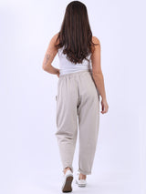 Cotton Plain Women Casual Joggers