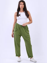 Cotton Plain Women Casual Joggers