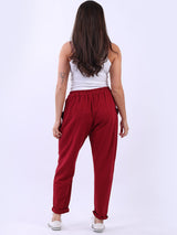 Cotton Plain Women Casual Joggers