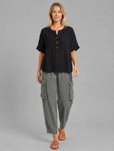 Plain Cotton Top Black