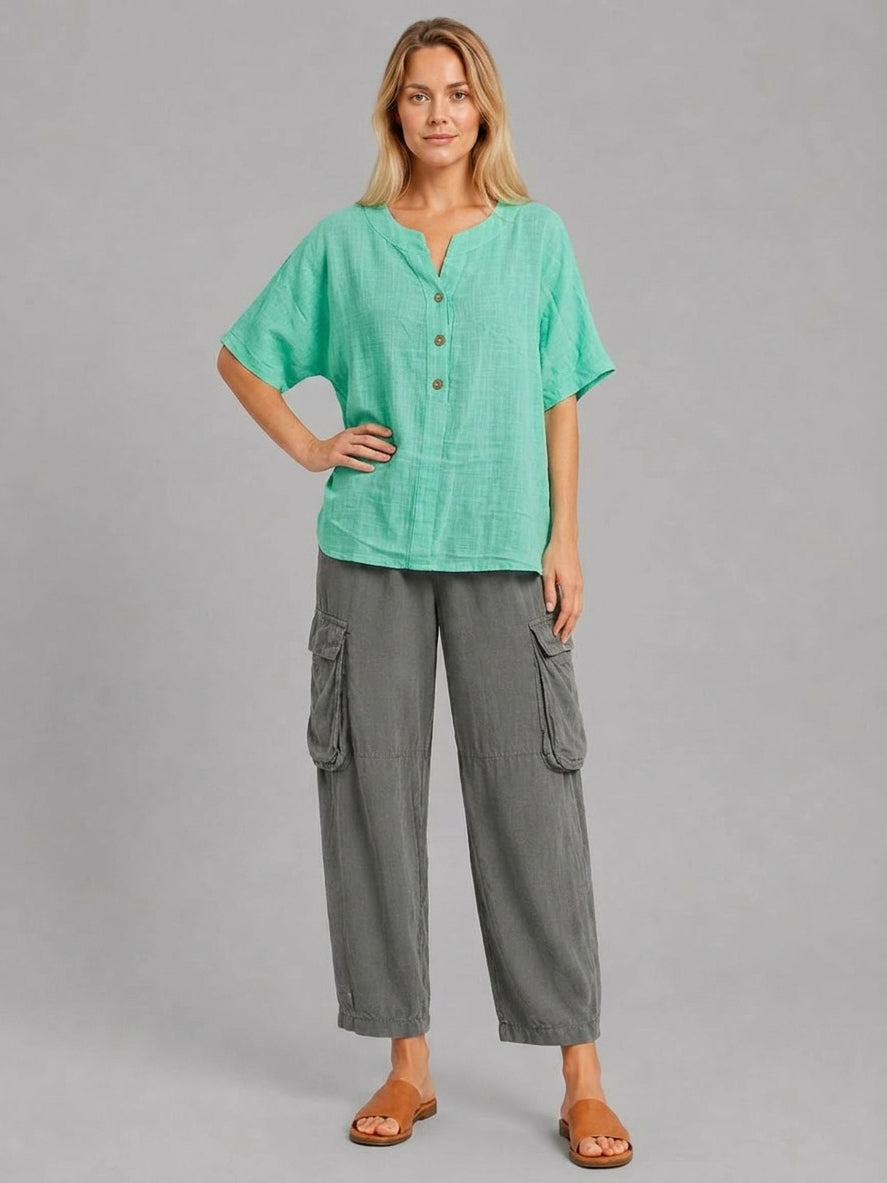 Plain Cotton Top Mint