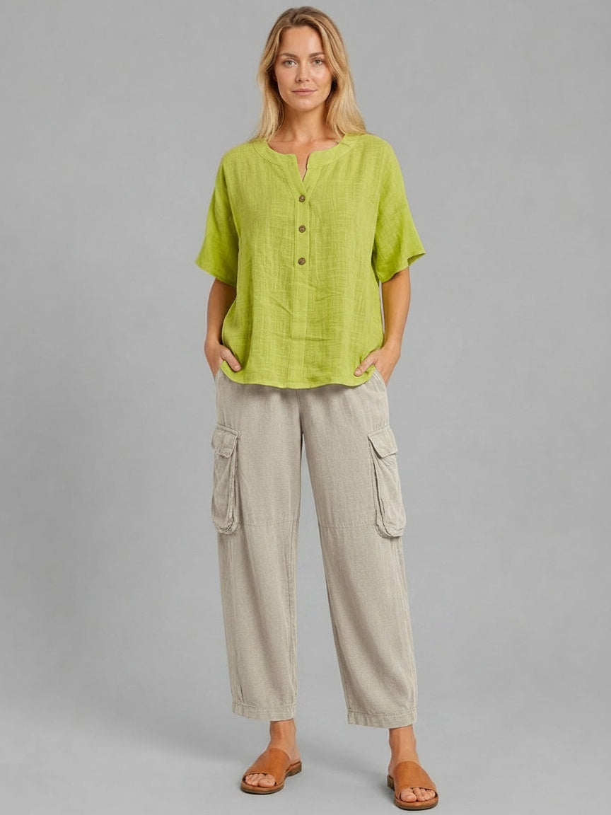 Plain Cotton Top Mustard
