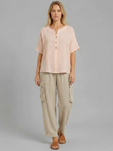 Plain Cotton Top Pink