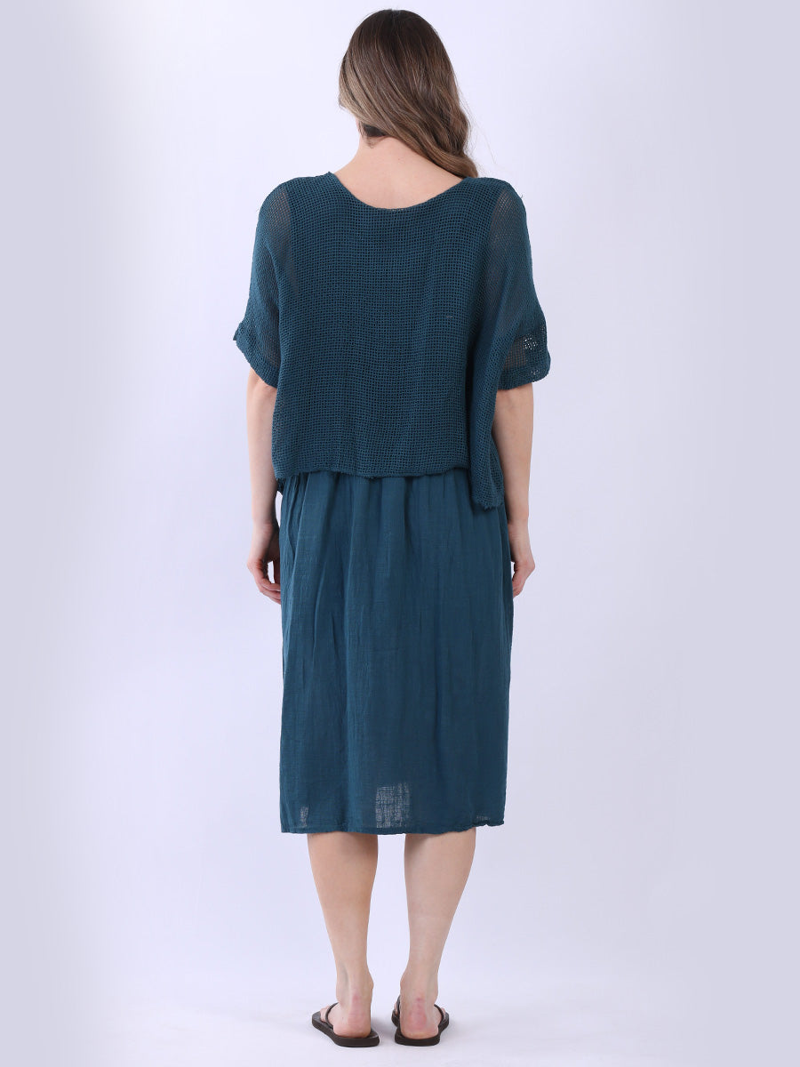 Mesh Net Double Layer Cotton Dress