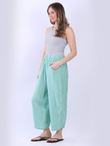 Plain Wide Leg Ladies Loose Linen Trouser