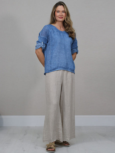 Vintage Wash Crop Top Denim