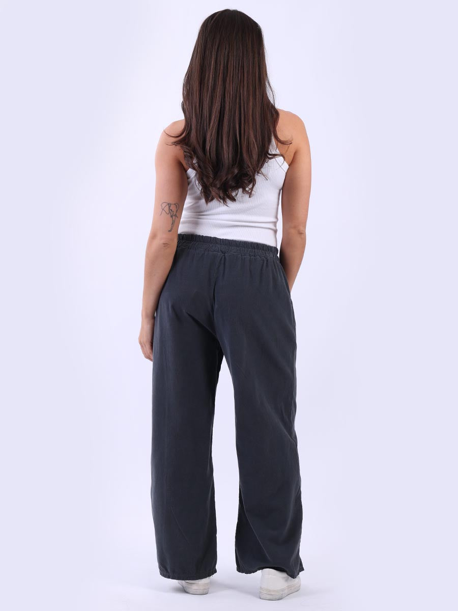 Ladies Solid Cotton Corduroy Regular Fit Pant