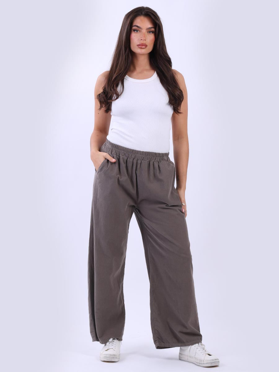 Cotton Corduroy Women Pant Mocha