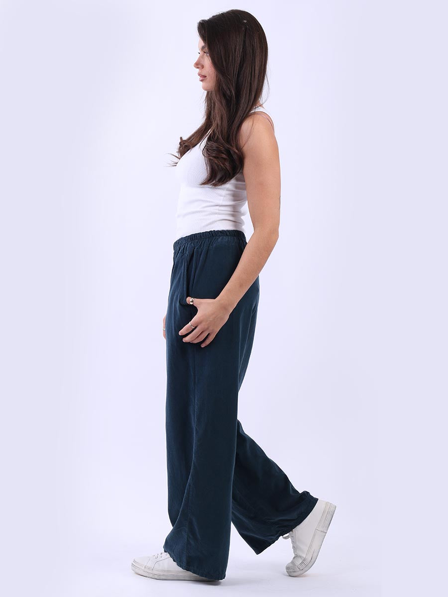 Ladies Solid Cotton Corduroy Regular Fit Pant