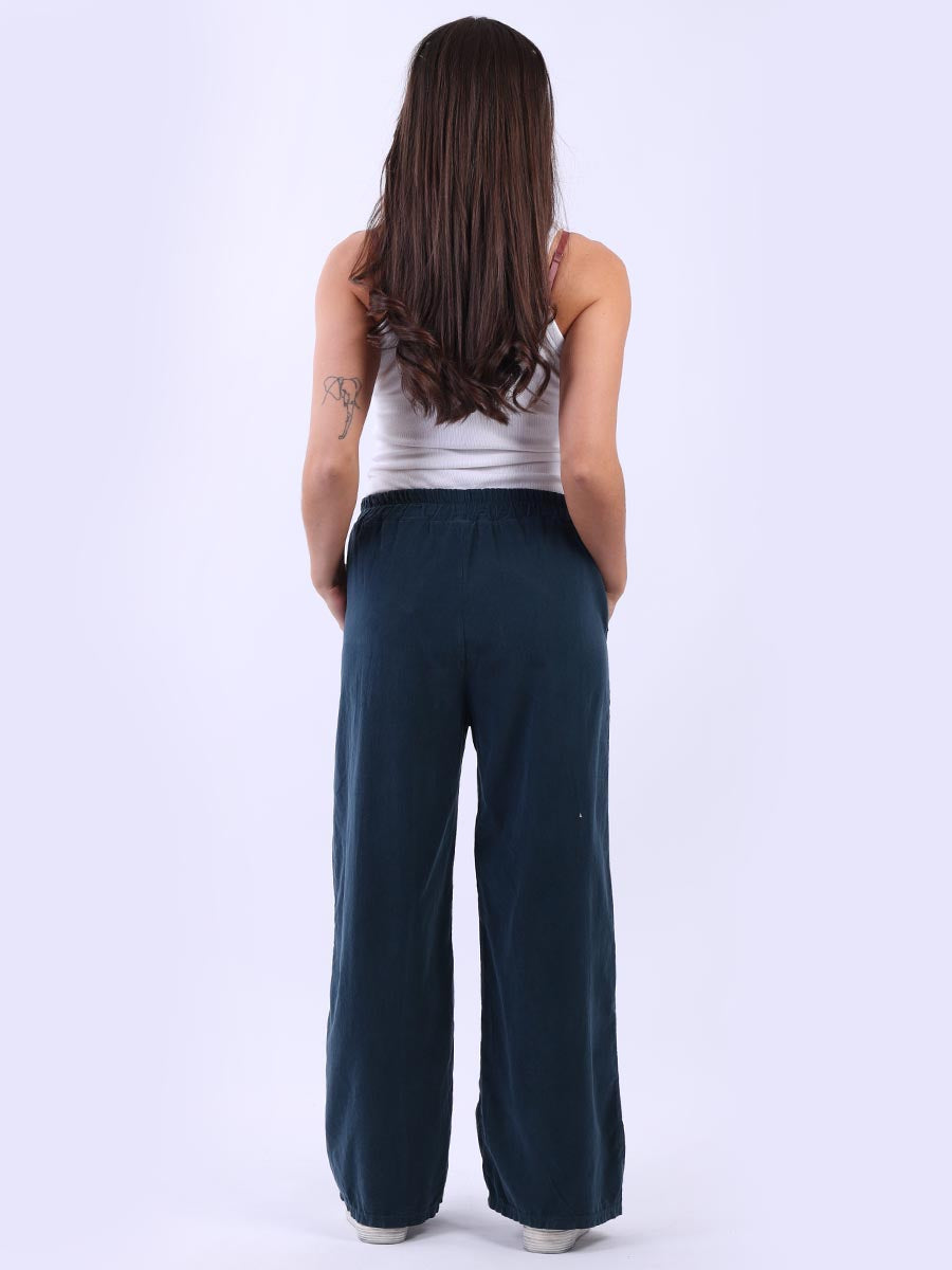 Ladies Solid Cotton Corduroy Regular Fit Pant