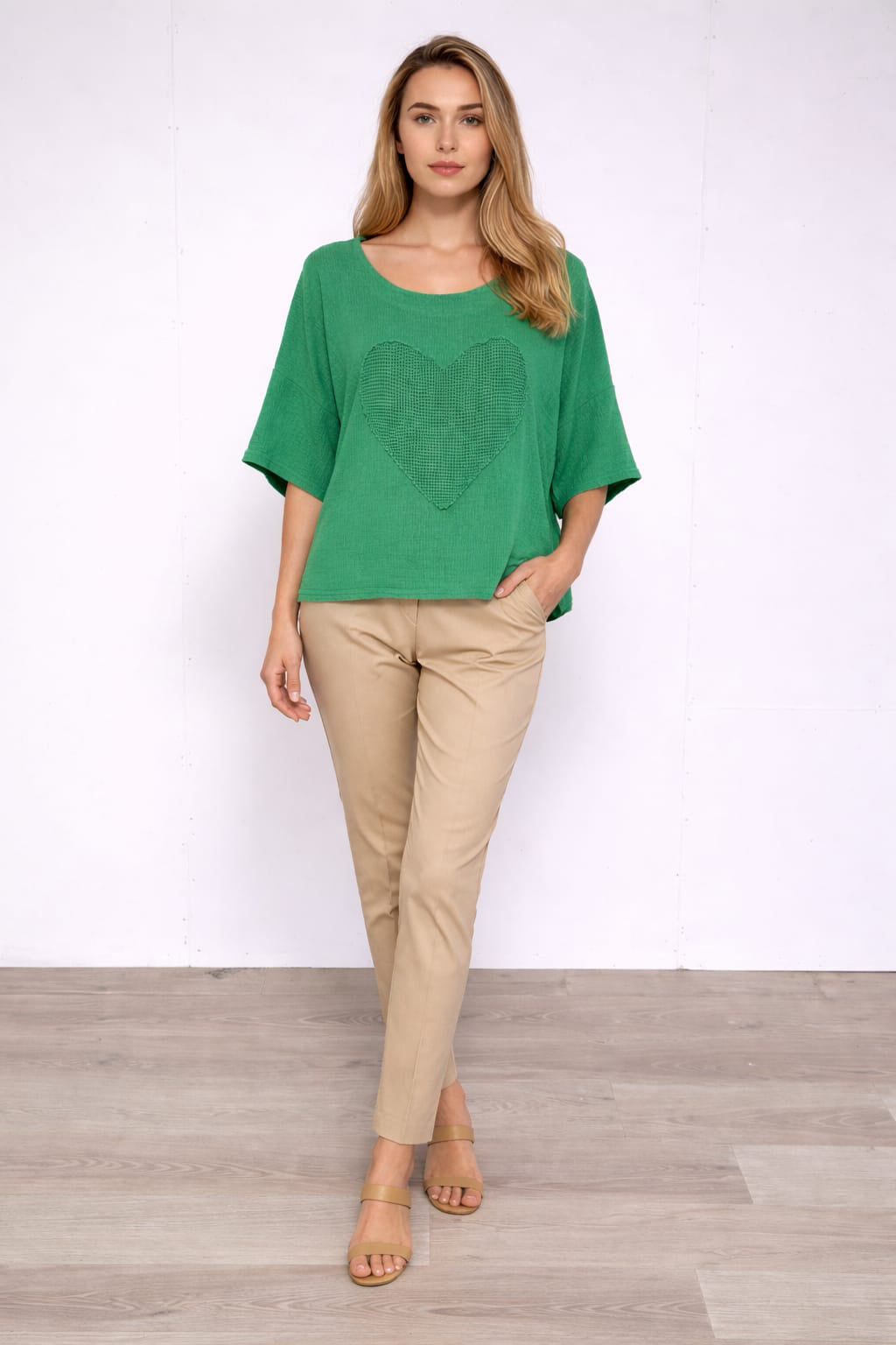 Cotton Crop Top Green