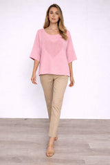 Cotton Crop Top Pink