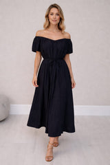 Off Shoulder Maxi Dress Black
