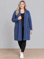 Oversized Back Star Knitted Cardigan Denim