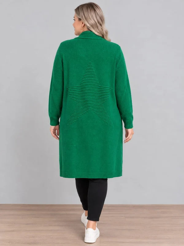 Oversized Back Star Knitted Cardigan Gucci Green