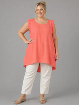 Plus Size Sleeveless Top Coral