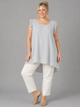 Plus Size Sleeveless Top Silver