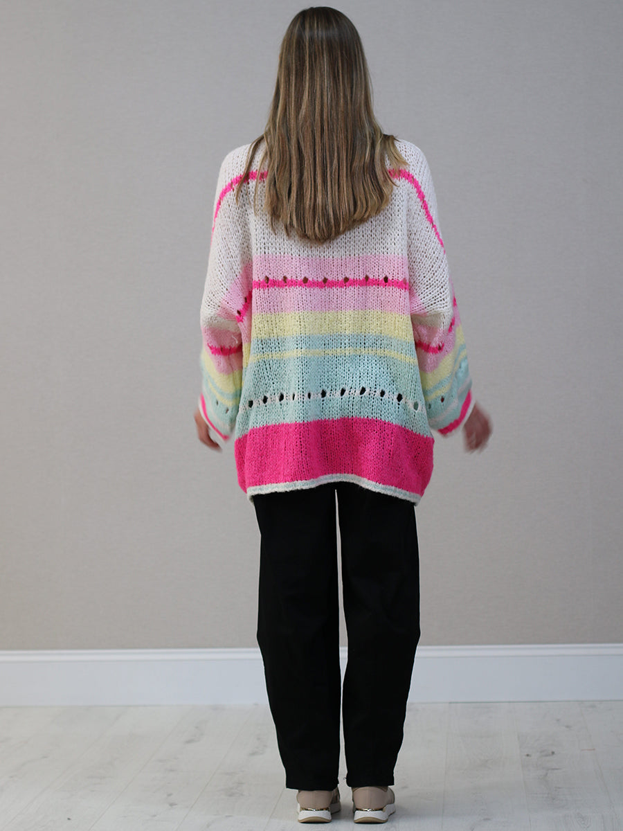 Batwing Plus Size Wool Knitted Jumper