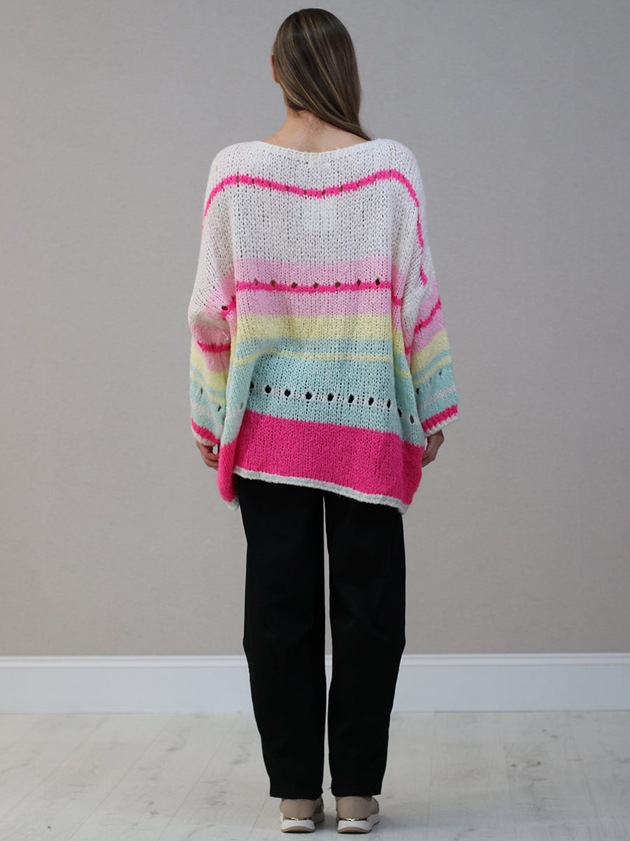 Batwing Plus Size Wool Knitted Jumper