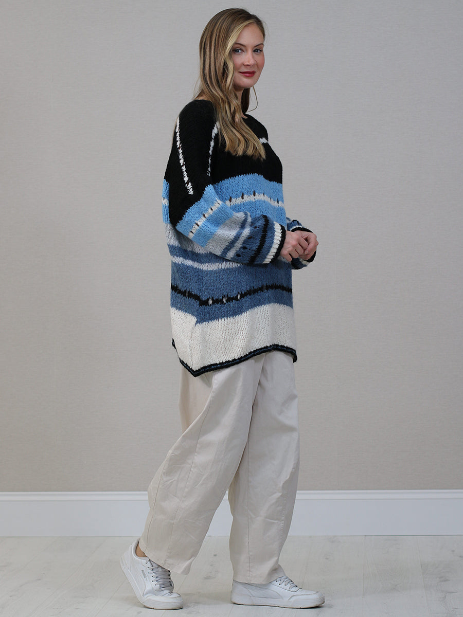 Batwing Plus Size Wool Knitted Jumper