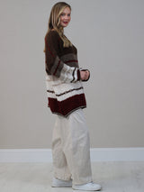 Batwing Plus Size Wool Knitted Jumper