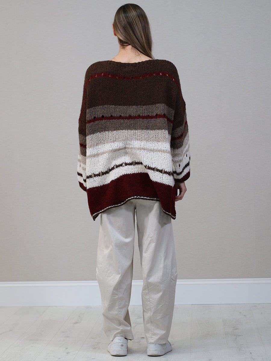 Batwing Plus Size Wool Knitted Jumper