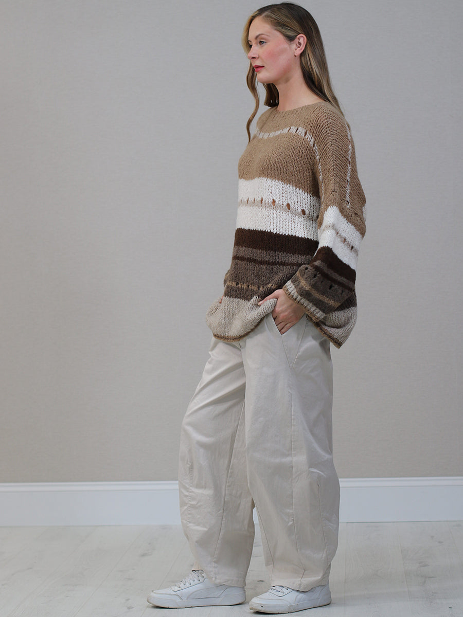 Batwing Plus Size Wool Knitted Jumper