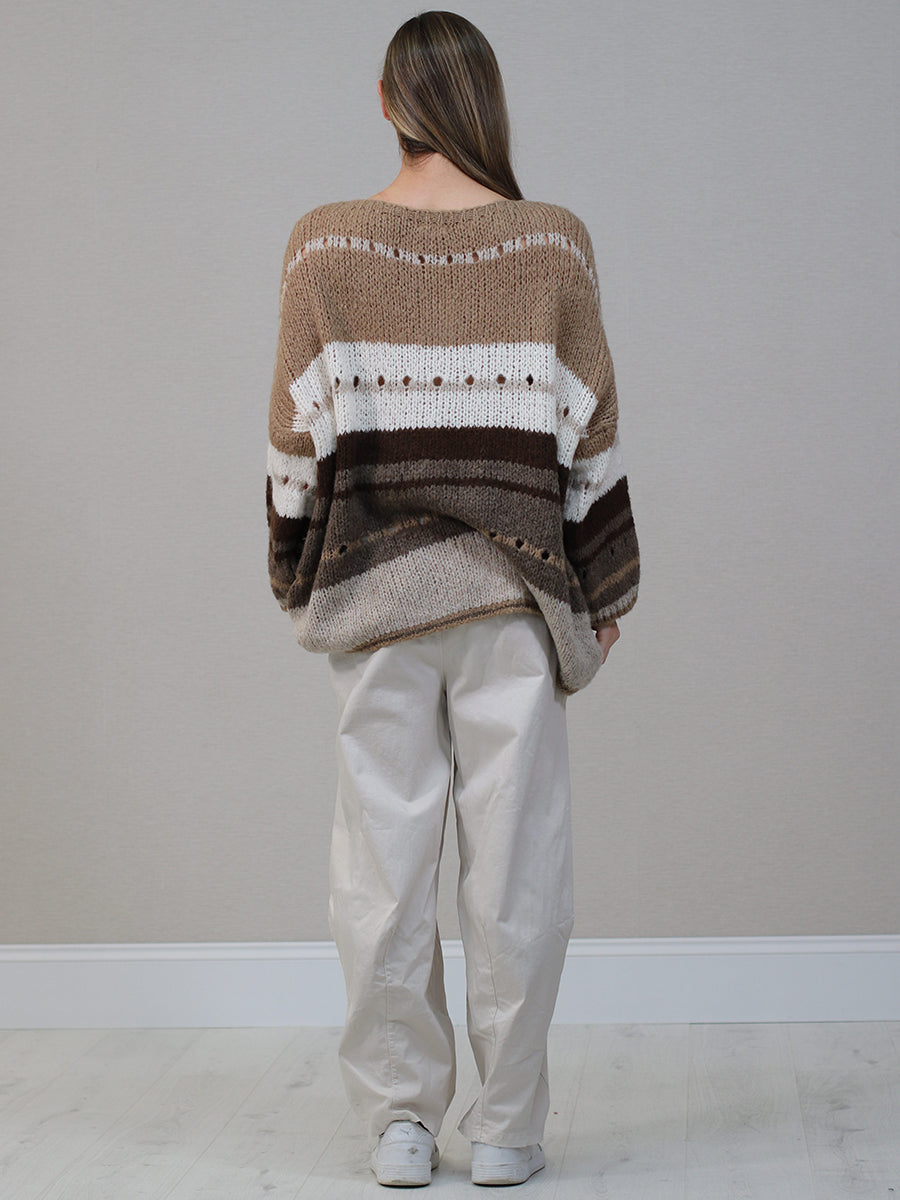 Batwing Plus Size Wool Knitted Jumper