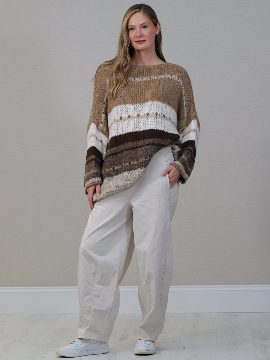 Batwing Plus Size Wool Knitted Jumper