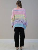 Batwing Plus Size Wool Knitted Jumper
