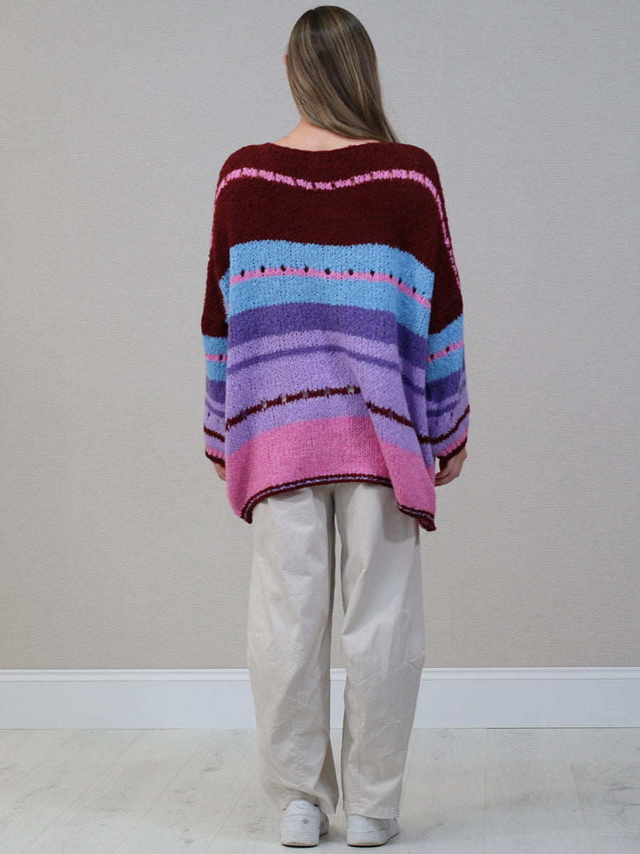 Batwing Plus Size Wool Knitted Jumper