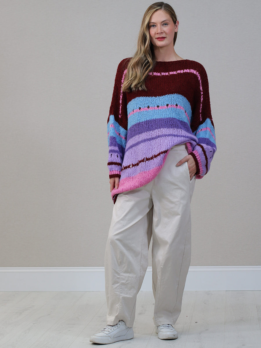 Batwing Plus Size Wool Knitted Jumper