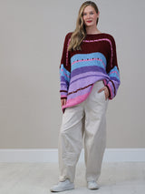 Batwing Plus Size Wool Knitted Jumper
