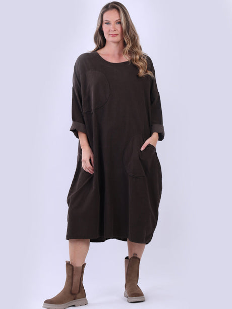 Women Solid Cotton Mid Length Dress