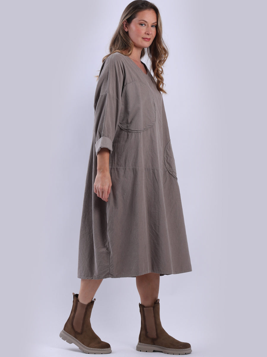 Women Solid Cotton Mid Length Dress