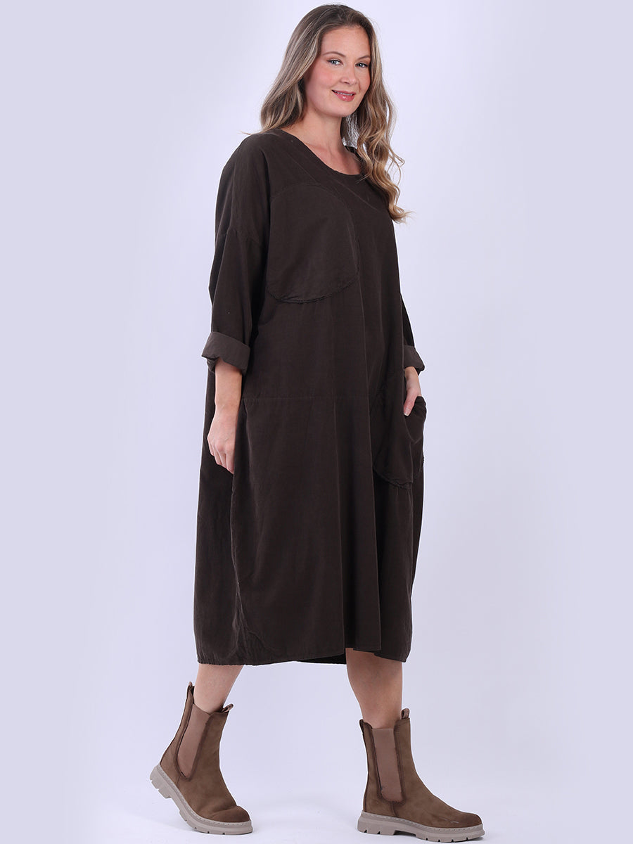 Women Solid Cotton Mid Length Dress