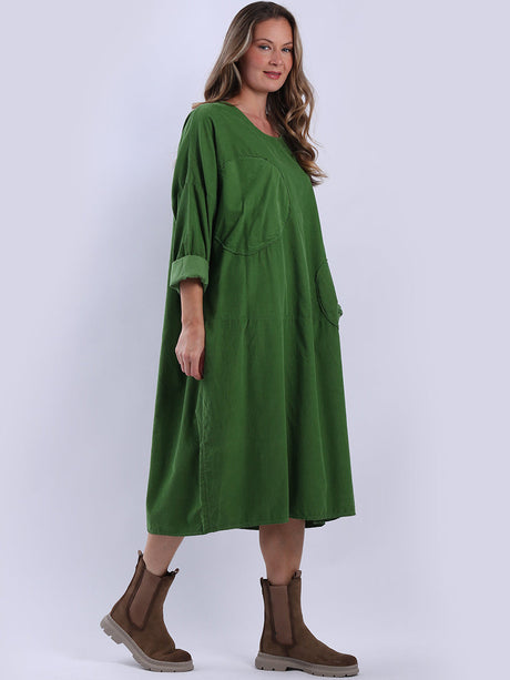 Women Solid Cotton Mid Length Dress